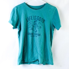 Life Is Good Grand Canyon Graphic Design Tee Shirt Women's Size Small Teal