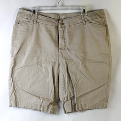 St. John's Bay Women's Beige Bermuda Shorts Size 20W Cotton Blend