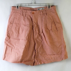 Milano Design Group Women's Pink Linen Blend Shorts Size 14 High Waist