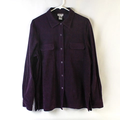 Allison Taylor Stretch Women's Purple Collar Button Down Shirt Size XL