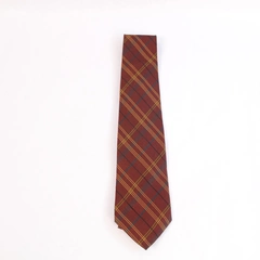 Vintage Handmade in Italy Nordstrom Pure Silk Red Plaid Men's Tie 59" Long
