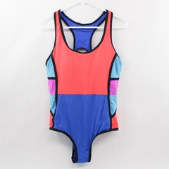 Jantzen Sport Multicolor One Piece Swimsuit With Bra Pads Women's Large