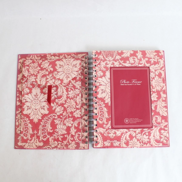 Journal Photo Holder Tri Coastal Design Tina Higgins Paisley Red Spiral 2002