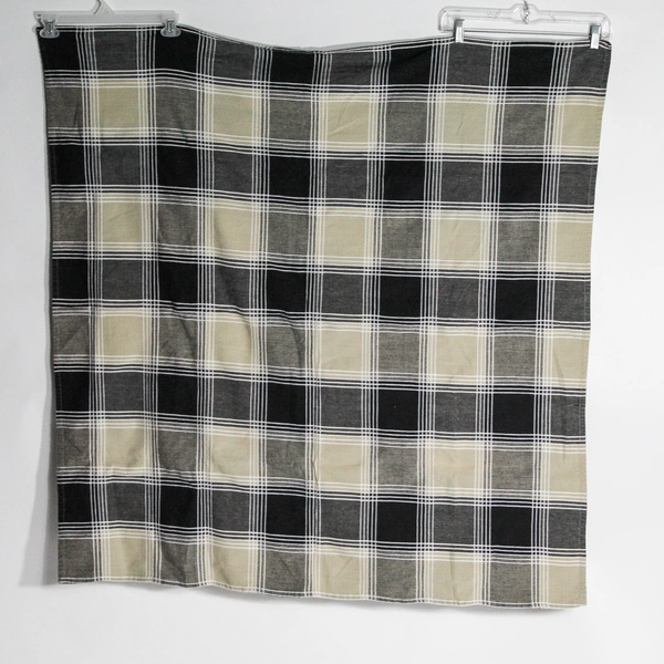 Unbranded Tablecloth Gray Taupe White Plaid Dining Room Home Decor 48.5in Square