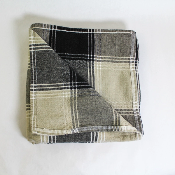 Unbranded Tablecloth Gray Taupe White Plaid Dining Room Home Decor 48.5in Square