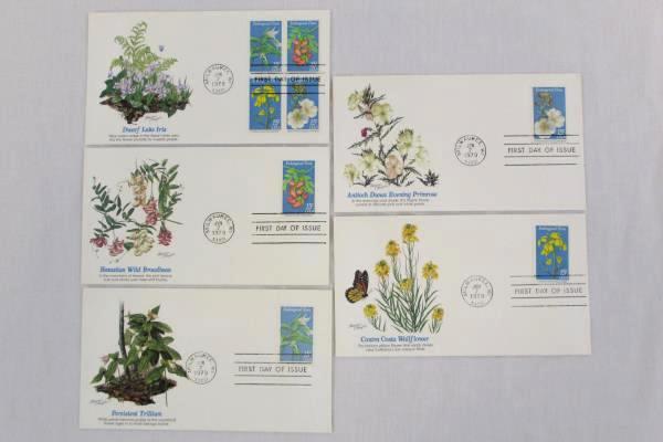 Endangered Flora Set of 5 First Day Covers 1979 Hawaiian Broadbean Trillium