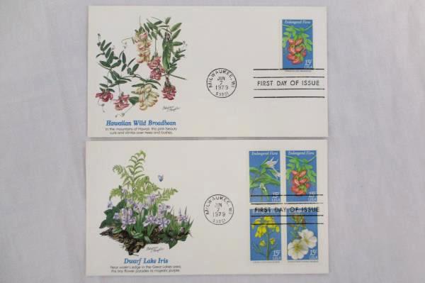Endangered Flora Set of 5 First Day Covers 1979 Hawaiian Broadbean Trillium