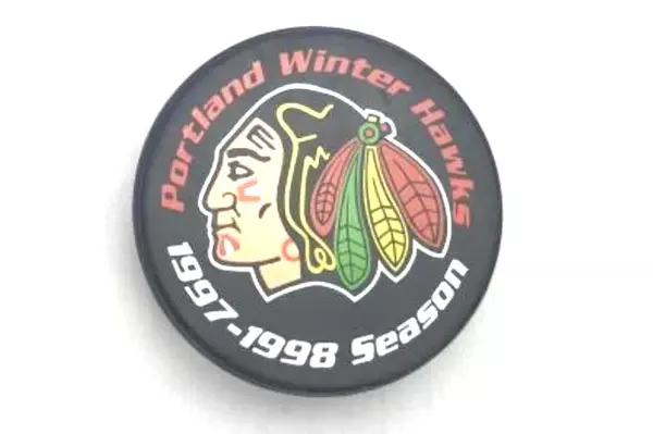 Portland Winter Hawks 1997-1998 WHL Hockey Puck Authorized Souvenir