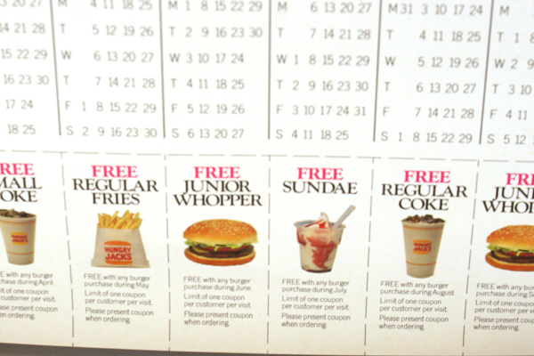 Lot Of 3 Hungry Jack's 1987 Boxing Kangaroo Calendars America's Cup Pics