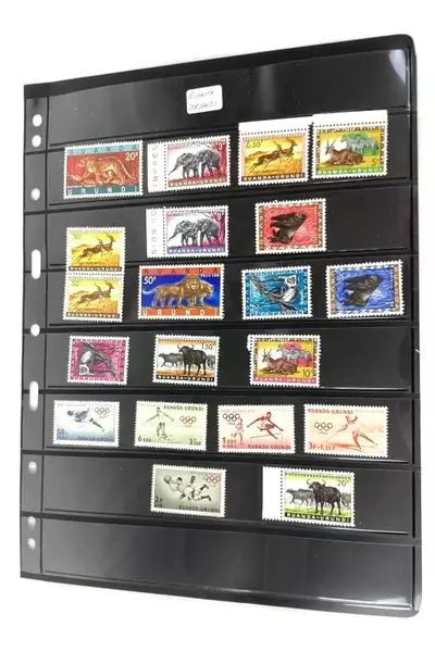 Lot of 20 Ruanda Urundi 1959-1960 Stamps MNH VF Safari Pro Juventute Olympics