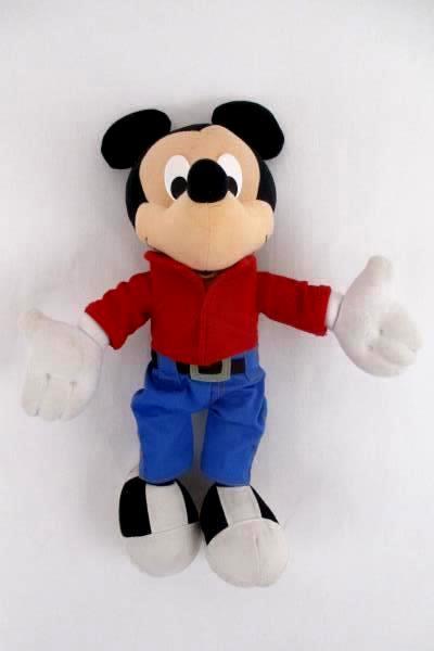 Mattel Talking Mickey Mouse Red Shirt Blue Jeans Battery Operated Plush Toy