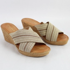 Italian Shoemakers Size 9 Women's Espadrilles Everly Style Leather Soles