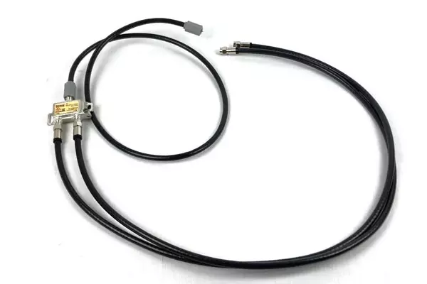 Starburst Coaxial Two Way Splitter with Three Included Three Foot Coaxial Cables