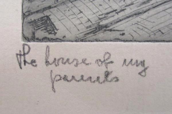 1930 Pencil Drawing on Card Stock By A. Kiefer Signed and Imprinted Antique