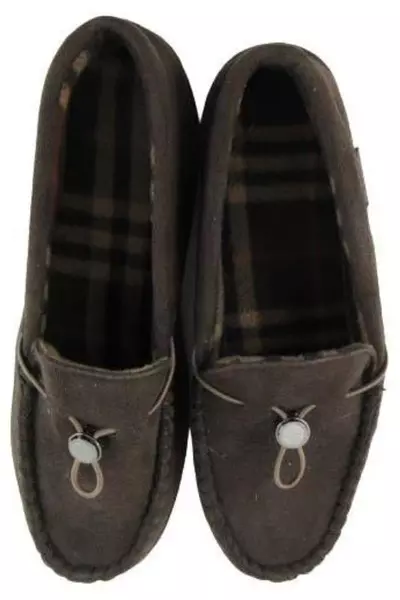 Weatherproof Brown Ade Slippers Men's Size Large 11-12 Slip On Rubber Sole