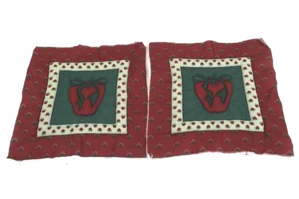Lot of 5 Pre Cut With Backing Christmas Holiday Theme Quilting Squares 13.5 X 14