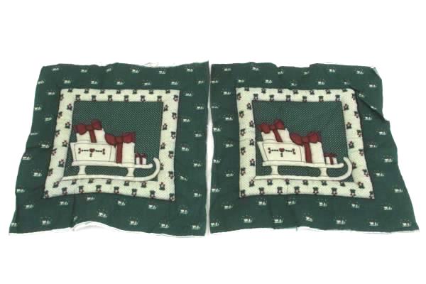 Lot of 5 Pre Cut With Backing Christmas Holiday Theme Quilting Squares 13.5 X 14