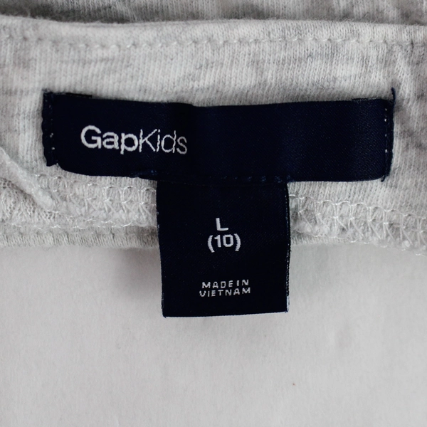 Gap Kids Light Gray Square Neck Cotton Shirt Girl's Size Large 10