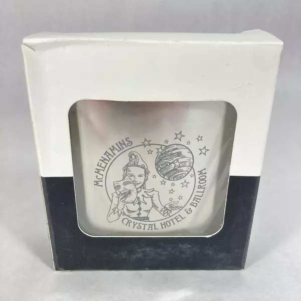 McMenamins Crystal Hotel And Ballroom Stainless Steel Flask 6 Oz
