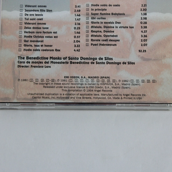 Chant Noel: Chants For The Holiday Season Audio CD 1994 Angel Records