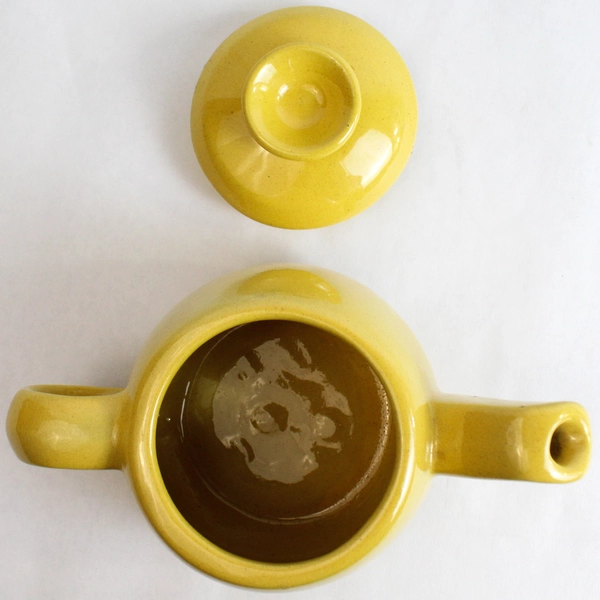 Vintage Frankoma Plainsman Autumn Yellow Teapot