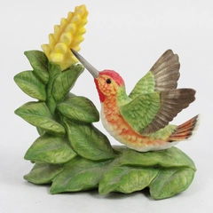 Bronson Collectibles Porcelain Allen's Hummingbird and Aphelandra 1996