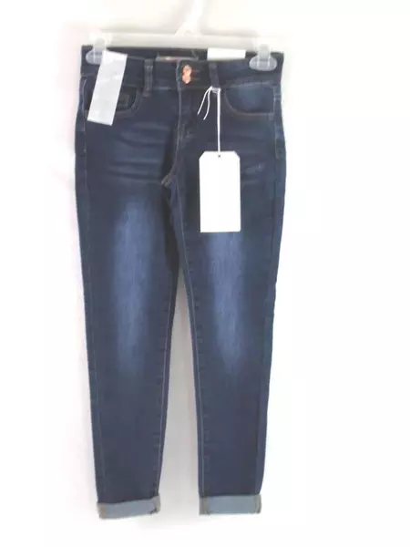 Denim Diva Ankle Skinny Button Up Dark Wash Jeans Girls Size 12 NWT 5 Pocket