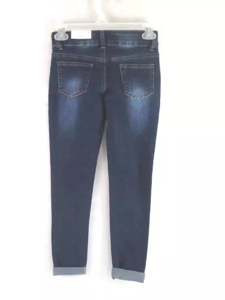 Denim Diva Ankle Skinny Button Up Dark Wash Jeans Girls Size 12 NWT 5 Pocket