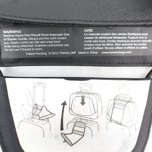 Lot of 2 Travelon Black Luggage Securing Strap Travel Accessories