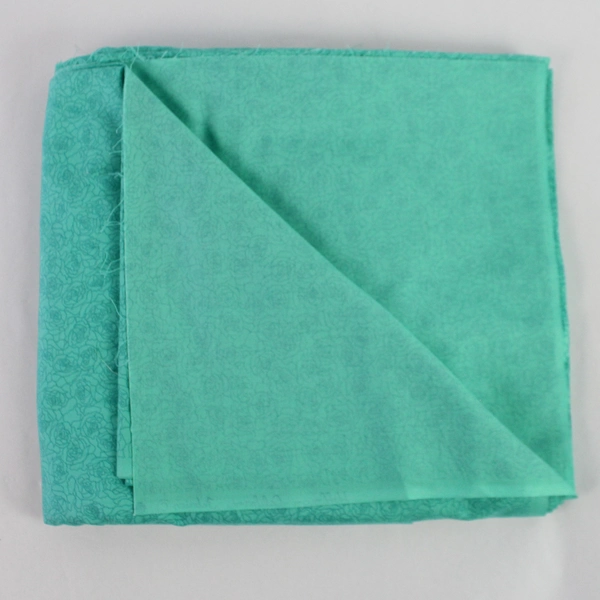 Unbranded Rose Pattered Turquoise Blue Faberic Pattern 4.75 yds