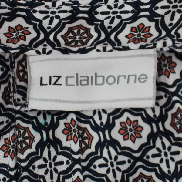 Liz Claiborne Patterned Short-Sleeve Blouse Women's Size XL