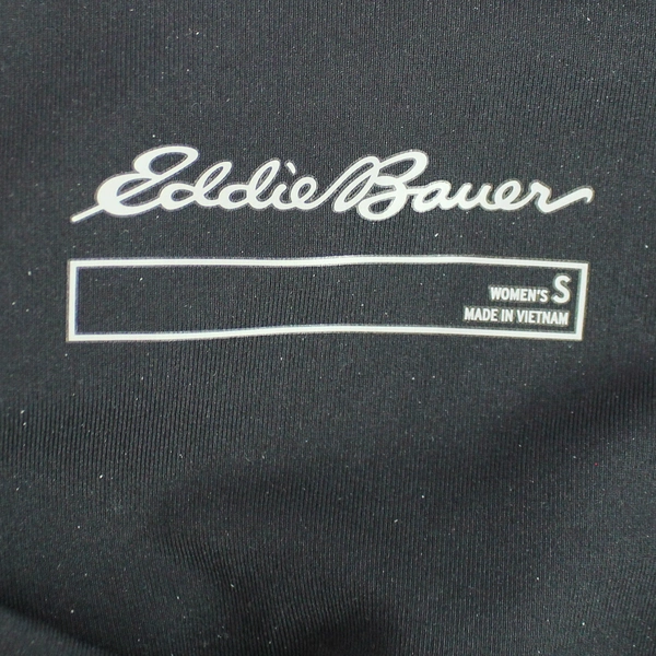 Eddie Bauer Women's Black Athletic Capri Leggings Size Medium Zip Up Pocket