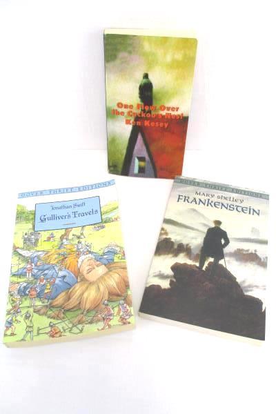 Lot of 3 Famous Fiction Literature Cuckoo's Nest Frankenstein Gulliver's Travels
