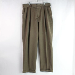 Slates Pleated Brown Dress Slacks Suit Pants Men's Size W36 x L32