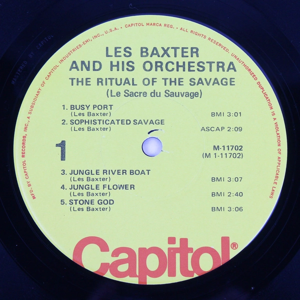 Les Baxter And His Orchestra Ritual of the Savage Re-Issue 1957 Vinyl Record