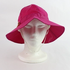 Totes Pink Nylon Bucket Hat With Gold-Tone Chain Women's Size Small