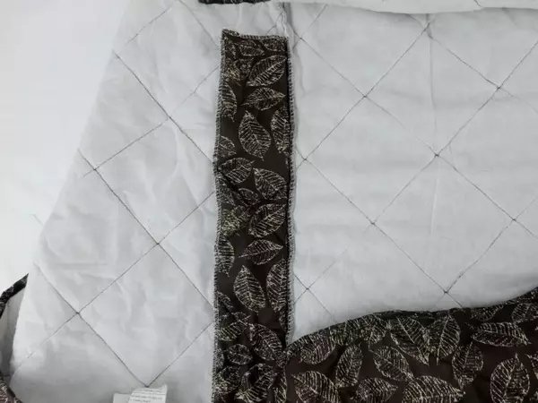 Quilted Sofa Slip Cover Couch Throw For Pets Small Sofa Leaves Brown Cream