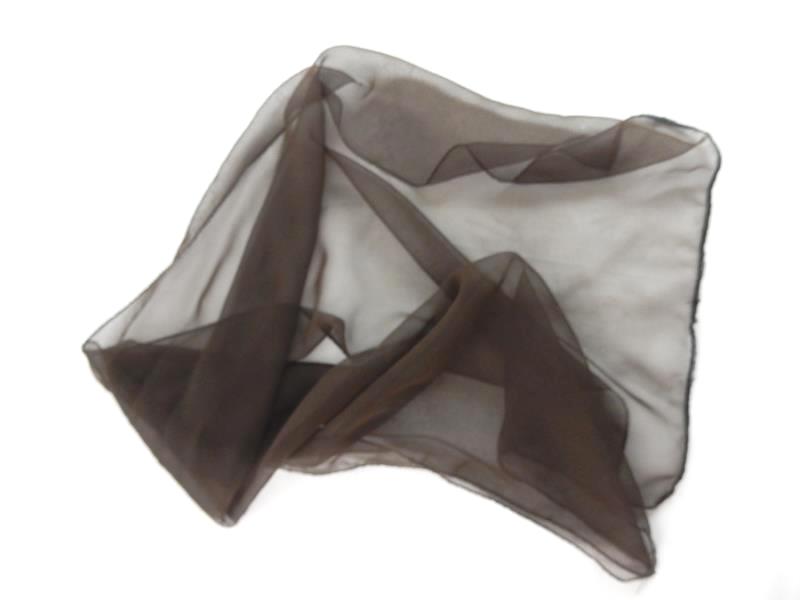 Lot of 2 Women's Scarves Scarf Semi Sheer Chiffon Fabric Brown Cognac Tan
