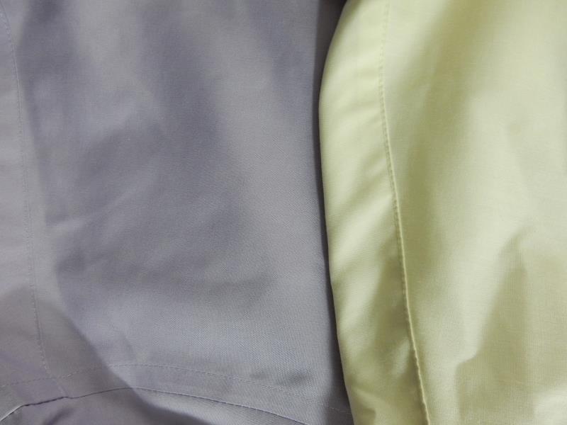 Lot Of 2 Stafford Broadcloth Button Up Shirts Men's Size 17.5 Purple Cream Cuffs