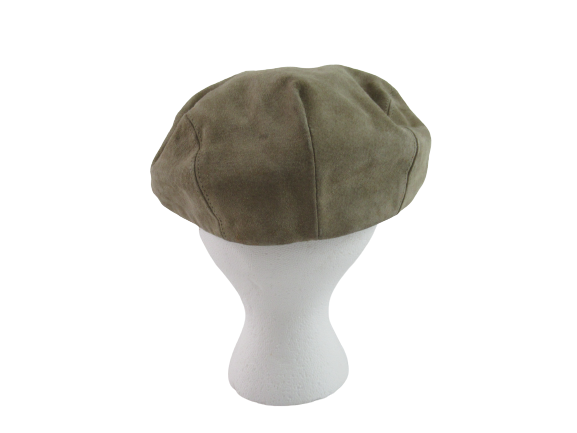 Vintage Stetson Genuine Suede Leather Cabbie Driving Hat Tan Made In USA