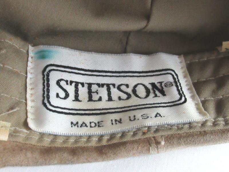 Vintage Stetson Genuine Suede Leather Cabbie Driving Hat Tan Made In USA