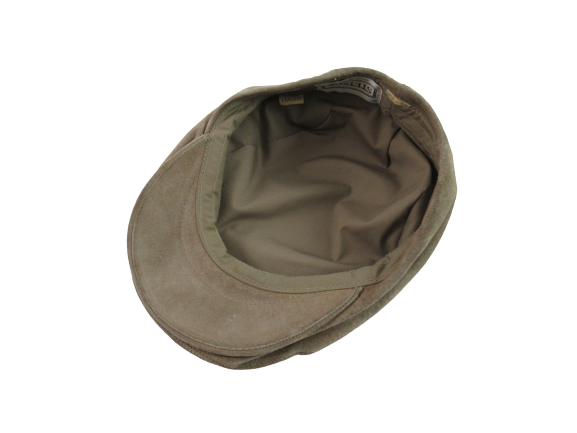 Vintage Stetson Genuine Suede Leather Cabbie Driving Hat Tan Made In USA