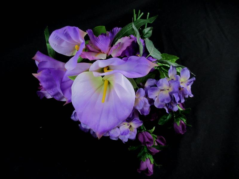Lot of Purple Artificial Flowers Floral Decor Bouquet Arrangement Wedding DIY