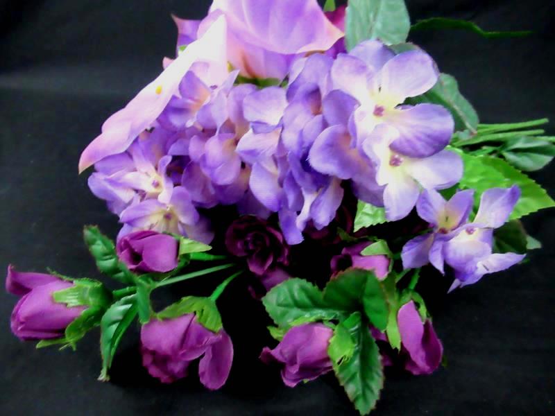 Lot of Purple Artificial Flowers Floral Decor Bouquet Arrangement Wedding DIY