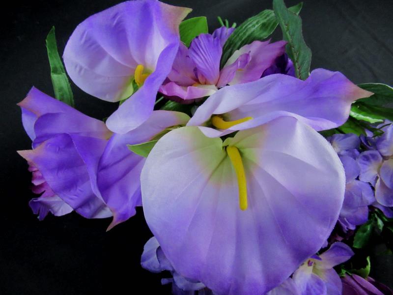 Lot of Purple Artificial Flowers Floral Decor Bouquet Arrangement Wedding DIY