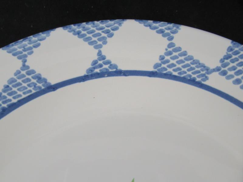 Vintage Pfaltzgraff Hopscotch 10.5 in Dinner Plate Peach Country Made in USA