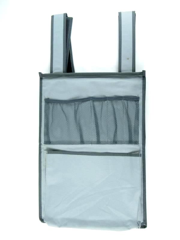 Lot of 2 Gray Canvas Home Closet Organziers With Attaching Easy Fasten Straps