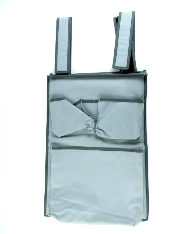 Lot of 2 Gray Canvas Home Closet Organziers With Attaching Easy Fasten Straps