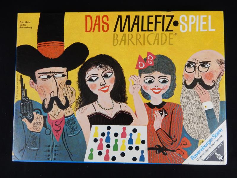 Vintage Das Malefiz Spiel Barricade Ravensburger Spiele Board Game in German