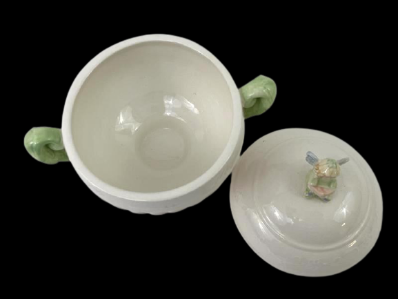 Vintage Fairy And Flower Ceramic Sugar Bowl Everywhere You Look There Is Magic